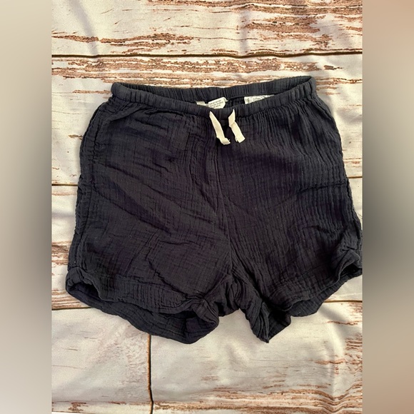 H&M organic crinkle gauze navy shorts - Picture 1 of 5
